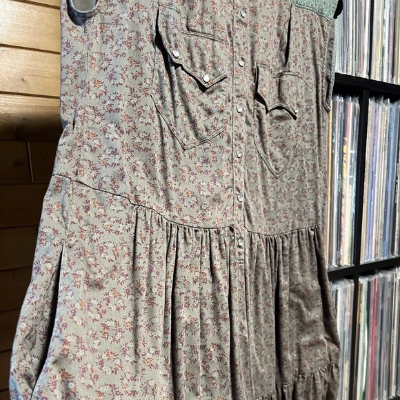 Étoile Isabel Marant Floral Tiered Midi Dress Cotton Size 3 Large - Picture 4 of 12